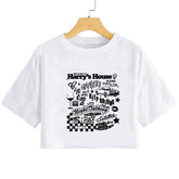 Women's Letter Cropped T-Shirt